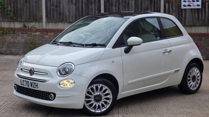 2020 Fiat 500 1.2 Lounge Dualogic Euro 6 (s/s) 3dr in White — image 1