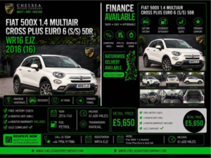 2016 Fiat 500x 1.4 Multiair Cross Plus Euro 6 (s/s) 5dr in White — image 2