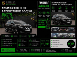 2017 Nissan Qashqai 1.2 Dig-T N-Vision 2WD Euro 6 (s/s) 5dr in Black — image 2