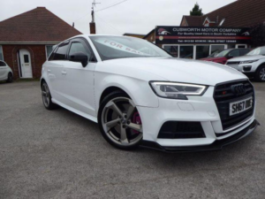 2017 Audi S3 2.0 Tfsi Black Edition Sportback S Tronic Quattro Euro 6 (s/s) 5dr in White — image 2