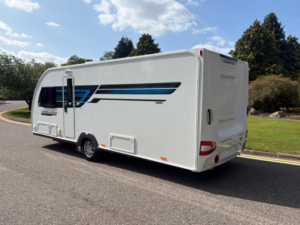 2017 Swift Celebration 580 Fixed Traverse Bed in White — image 3
