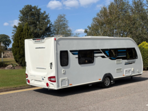 2017 Swift Celebration 580 Fixed Traverse Bed in White — image 6