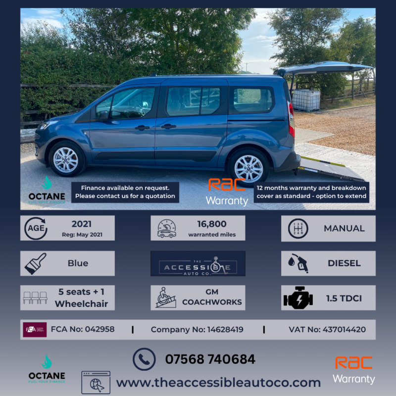 2021 Ford Grand Tourneo Connect 1.5 Tourneo Connect Zetec Grand Tourneo 1.5l Ecoblue 100ps Fwd 6 Speed Manual in Blue — image 1