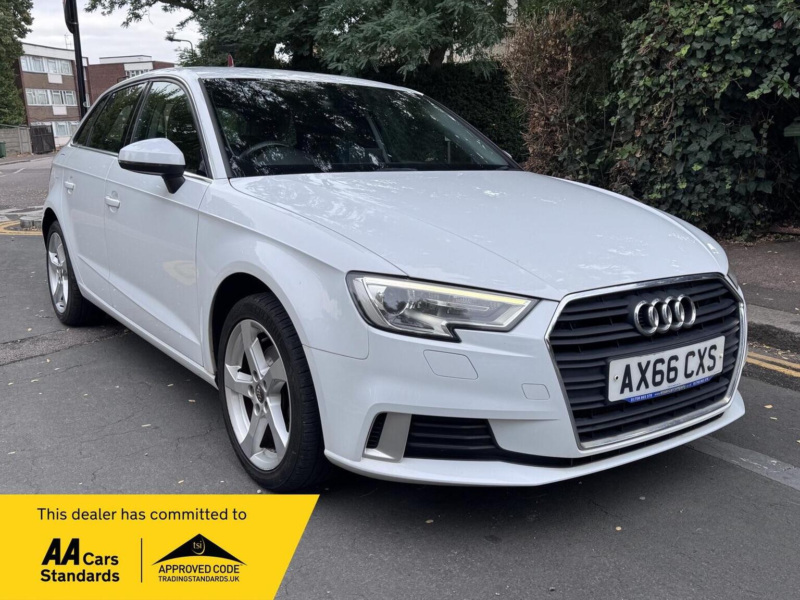 2016 Audi A3 1.0 Tfsi Sport Sportback Euro 6 (s/s) 5dr in White — image 1