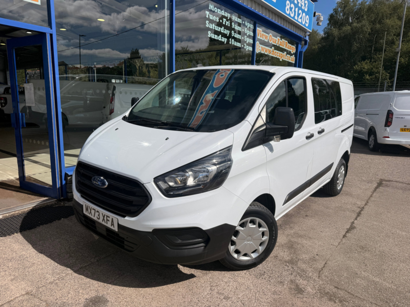 2023 Ford Transit Custom 2.0 280 Ecoblue Leader Crew Van Double Cab 5dr Diesel Manual L1 H1 Euro 6 130 Ps in White — image 1