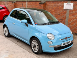 2014 Fiat 500 1.2 Lounge Dualogic Euro 6 (s/s) 3dr in Blue — image 2