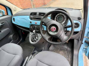 2014 Fiat 500 1.2 Lounge Dualogic Euro 6 (s/s) 3dr in Blue — image 4