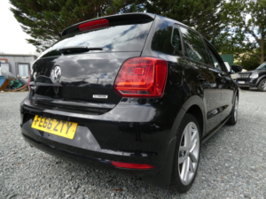 2016 Volkswagen Polo 1.0 Tsi Bluemotion Tech Sel Hatchback 5dr Petrol Manual Euro 6 (s/s) (110 Bhp) in Black — image 3