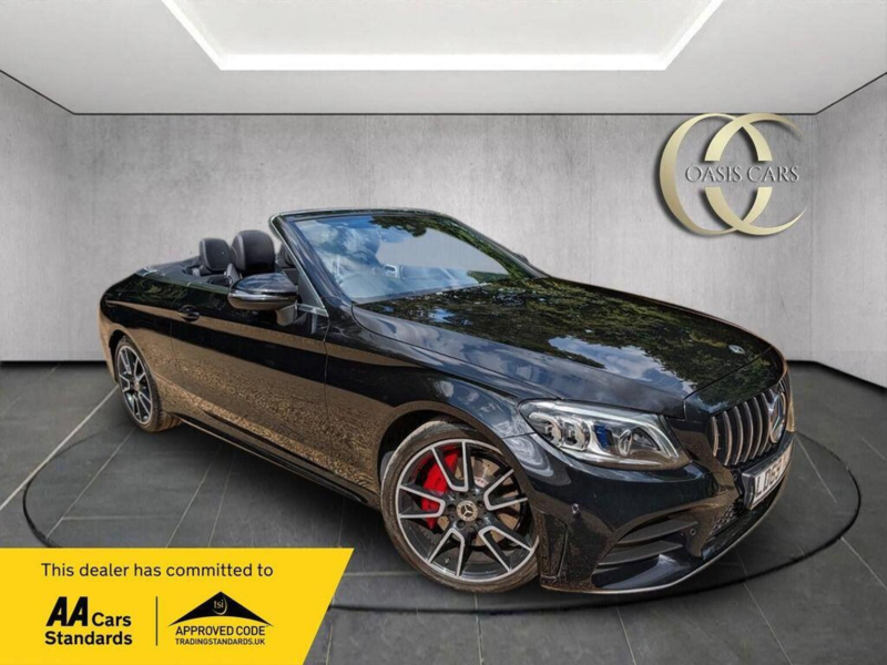 2019 Mercedes-Benz C Class 2.0 C300 Amg Line (premium) Cabriolet G-Tronic+ Euro 6 (s/s) 2dr in Black — image 1