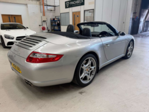 2008 Porsche 911 3.8 997 Carrera C2s Cab in Silver — image 3