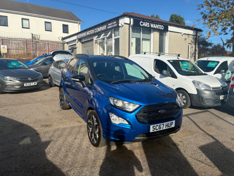 2018 Ford Ecosport 1.0t Ecoboost St-Line SUV 5dr Petrol Auto Euro 6 (s/s) (125 Ps) in Blue — image 1