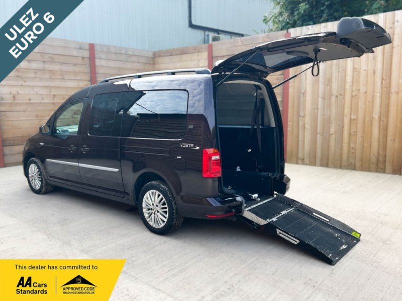2019 Volkswagen Caddy Maxi Life 5 SEAT Auto Wheelchair Accessible Disabled Access Vehicle Wav in Purple — image 1