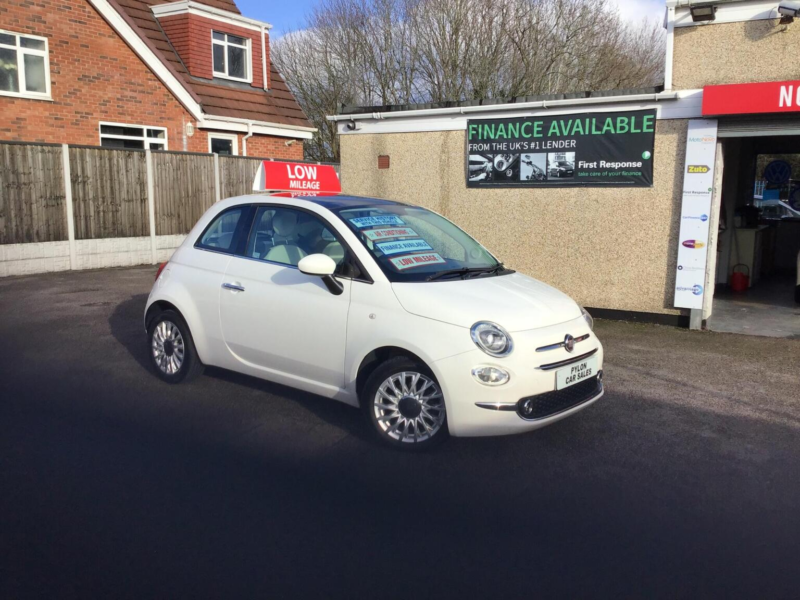 2017 Fiat 500 1.2 Lounge Euro 6 (s/s) 3dr in White — image 1