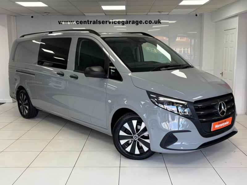 2025 Mercedes-Benz Vito 2.0 119 Cdi Select Crew Van G-Tronic Rwd L3 Euro 6 (s/s) 5dr in Grey — image 1