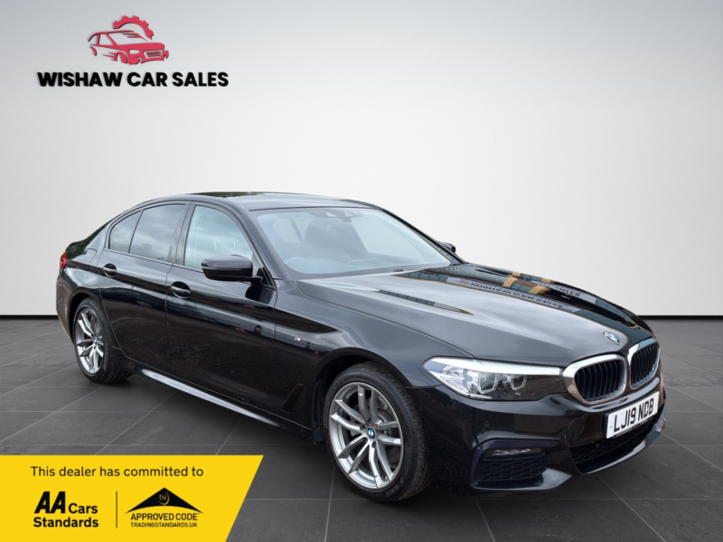 2019 BMW 5 Series 2.0 520i M Sport Saloon in Black — image 1