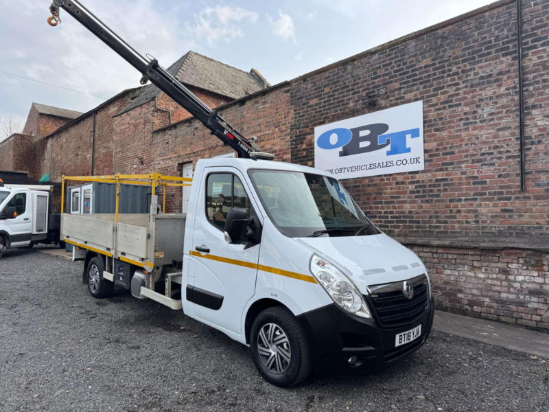 2018 Vauxhall Movano 2.3 Movano L3h1 R3500 Cdti Bi-T Hiab Crane Truck in White — image 1