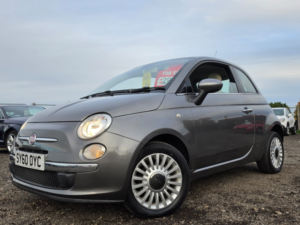 2010 Fiat 500 1.2 Lounge Hatchback 3dr Petrol Manual Euro 5 (s/s) (69 Bhp) in Grey — image 2