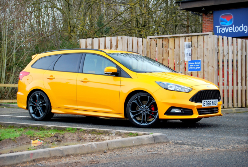 2016 Ford Focus St-2 2.0 Ecoboost - Rare Estate Model - Tangerine Scream - 59,200 Miles. Fsh. Sync 3, 19inch - Sold in Yellow — image 1