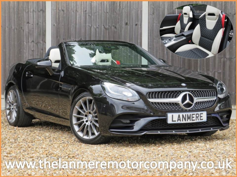 2017 Mercedes-Benz Slc Slc 250d Amg Line Roadster 9g Auto * Two Tone Quilted Leather + Pan Roof + Air Scarf + Big Spec * in Black — image 1