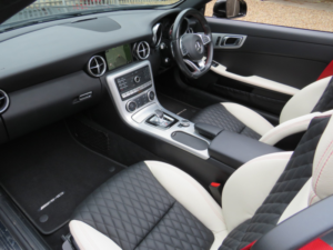 2017 Mercedes-Benz Slc Slc 250d Amg Line Roadster 9g Auto * Two Tone Quilted Leather + Pan Roof + Air Scarf + Big Spec * in Black — image 5