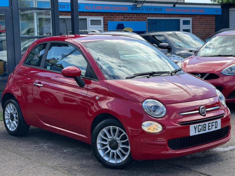 2018 Fiat 500 1.2 Eco Pop Star Euro 6 (s/s) 3dr in Red — image 1