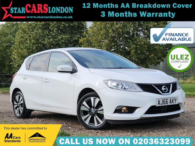 2016 Nissan Pulsar 1.2 Dig-T N-Tec Xtron Euro 6 (s/s) 5dr in White — image 1