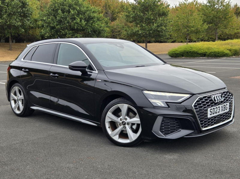 2023 Audi A3 2.0 Tdi 35 S Line Sportback S Tronic Euro 6 (s/s) 5dr in Black — image 1