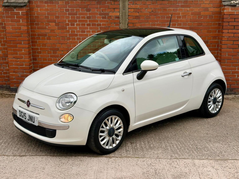 2015 Fiat 500 1.2 Lounge Euro 6 (s/s) 3dr in White — image 1