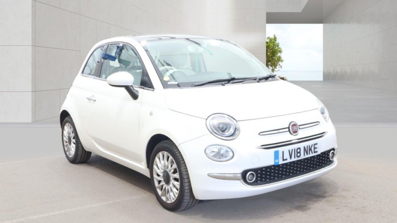 2018 Fiat 500 1.2 Lounge Hatchback 3dr Petrol Manual Euro 6 (s/s) (69 Bhp) in White — image 1