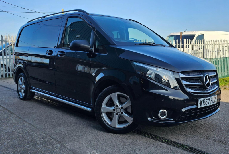 2017 Mercedes-Benz Vito 2.1 119 Cdi Bluetec Sport Crew Van G-Tronic+ Rwd L1 Euro 6 (s/s) 5dr in Black — image 1