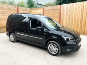 2018 Volkswagen Caddy Maxi Life 5 SEAT Petrol Auto Wheelchair Accessible Disabled Access Vehicle Wav in Black — image 3