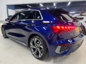 2021 Audi A3 1.5 Tfsi 35 S Line Sportback Euro 6 (s/s) 5dr in Blue — image 4