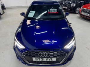 2021 Audi A3 1.5 Tfsi 35 S Line Sportback Euro 6 (s/s) 5dr in Blue — image 6