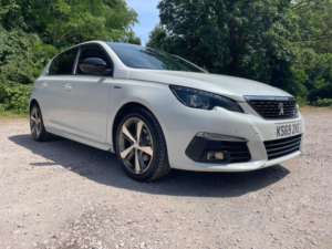 2020 Peugeot 308 1.2 Puretech Gpf Gt Line Eat Euro 6 (s/s) 5dr in White — image 2
