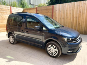 2018 Volkswagen Caddy Life Petrol Auto Drive From Wheelchair Accessible Disabled Access Vehicle Wav in Blue — image 3