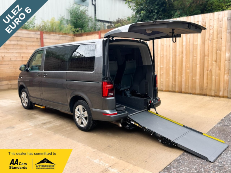 2021 Volkswagen Transporter 4 SEAT Driver Transfer Wheelchair Accessible Disabled Access Vehicle Wav in Grey — image 1