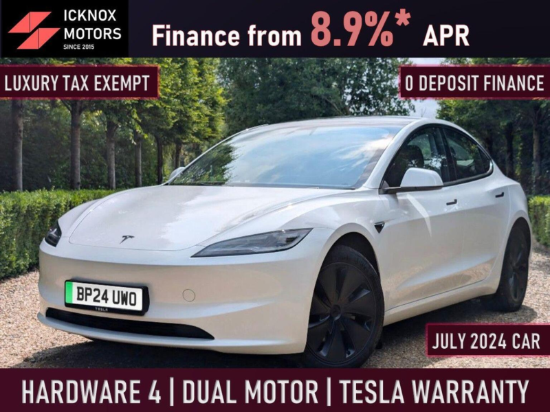 2024 Tesla Model 3 (dual Motor) Long Range Auto 4wde 4dr in White — image 1