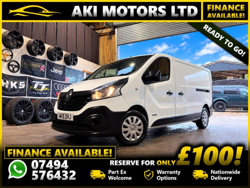2015 Renault Trafic 1.6 Dci 29 Business Lwb Standard Roof Euro 5 5dr in White — image 1