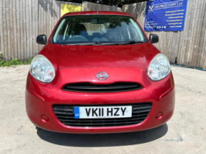 2011 Nissan Micra 1.2 12v Visia Euro 5 5dr in Red — image 3