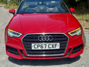 2017 Audi A3 Cabriolet 1.5 Tfsi*s Line Con*1owner-Only 26k-Xenon-Dab-Nav-Pearlpaint**stunner** in Red — image 3