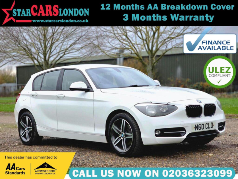 2013 BMW 1 Series 1.6 116i Sport Auto Euro 6 (s/s) 5dr in White — image 1