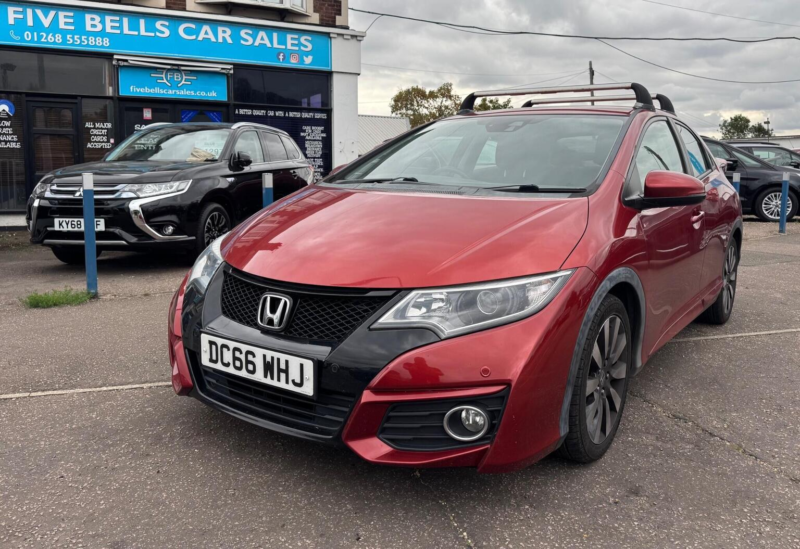2017 Honda Civic 1.8 I-Vtec Se Plus (navi) Euro 6 (s/s) 5dr in Red — image 1