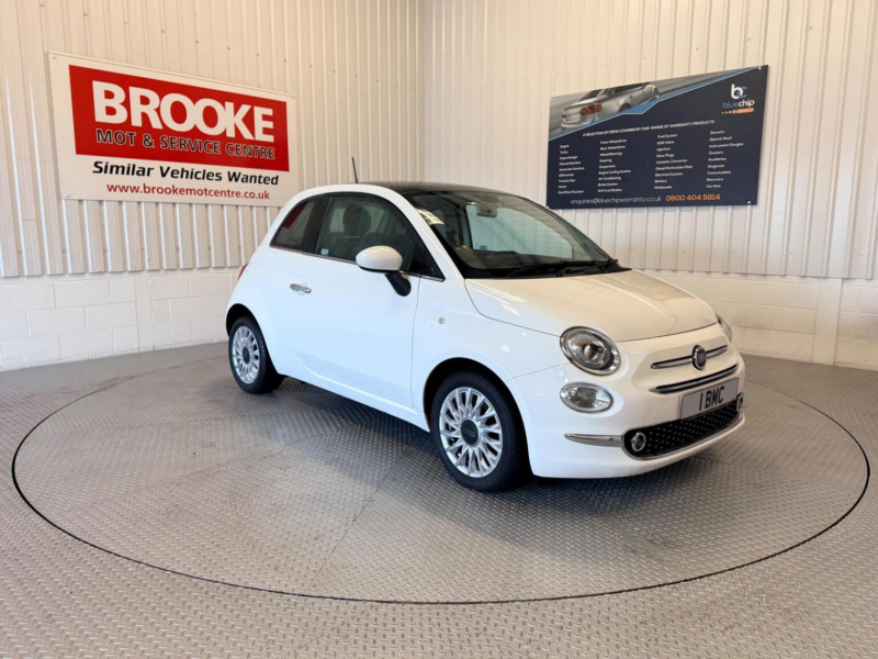 2018 Fiat 500 1.2 Lounge Euro 6 (s/s) 3dr in White — image 1