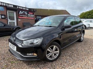 2017 Volkswagen Polo 1.0 Bluemotion Tech Match Edition Hatchback 3dr Petrol Manual Euro 6 (s/s) (60 Ps) in Black — image 3