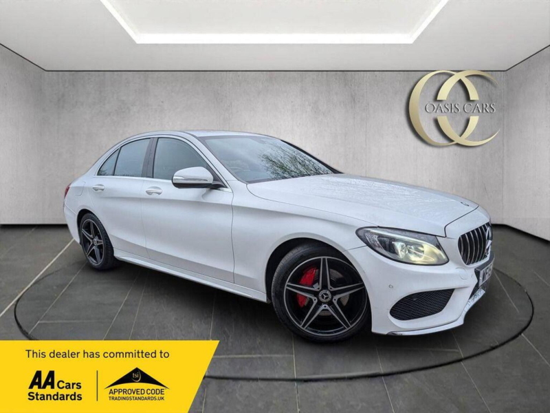 2015 Mercedes-Benz C Class 1.6 C200 Bluetec Amg Line G-Tronic+ Euro 6 (s/s) 4dr in White — image 1