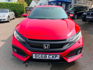 2018 Honda Civic 1.5 Vtec Turbo Gpf Sport Hatchback 5dr Petrol Manual Euro 6 (s/s) (182 Ps) in Red — image 6