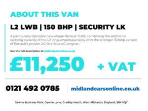 2022 Renault Trafic 2.0 Ll30 Blue Dci 150 Business Panel Van My22 in White — image 2