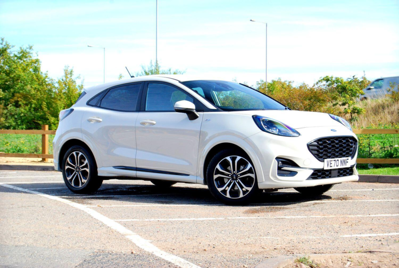 2020 Ford Puma St-Line 1.0 Ecoboost 155 Mhev - Sync 3 Sat Nav, Power Tailgate, Heated Seats - Fsh. Metropolis White in White — image 1