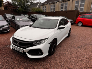 2019 Honda Civic 1.0 Vtec Turbo Sr Euro 6 (s/s) 5dr in White — image 3