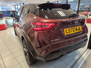 2022 Nissan Juke 1.0 Dig-T Tekna+ SUV 5dr Petrol Manual Euro 6 (s/s) (114 Ps) in Red — image 2